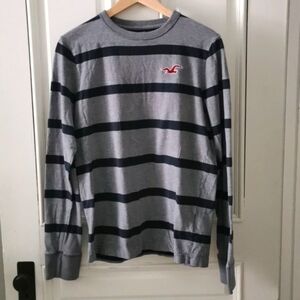 Hollister youth long sleeve striped shirt. Preppy, university Size large. EUC